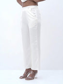 Pearl White Straight fit Pant