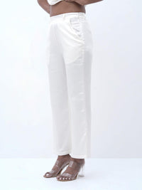 Pearl White Straight fit Pant