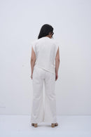 The Side-Tie Power White Top