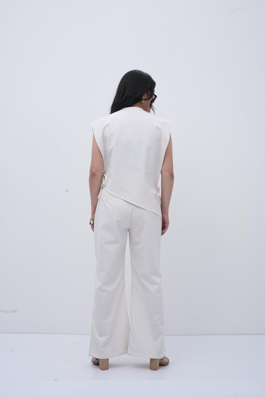 The Side-Tie Power White Bottom