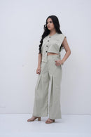 The Side-Tie Power Sage Green Bottom