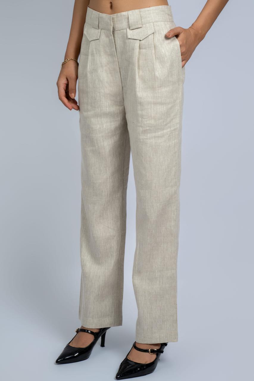 Linen Blazer Set Pants