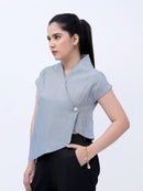 Side Button Gray Top