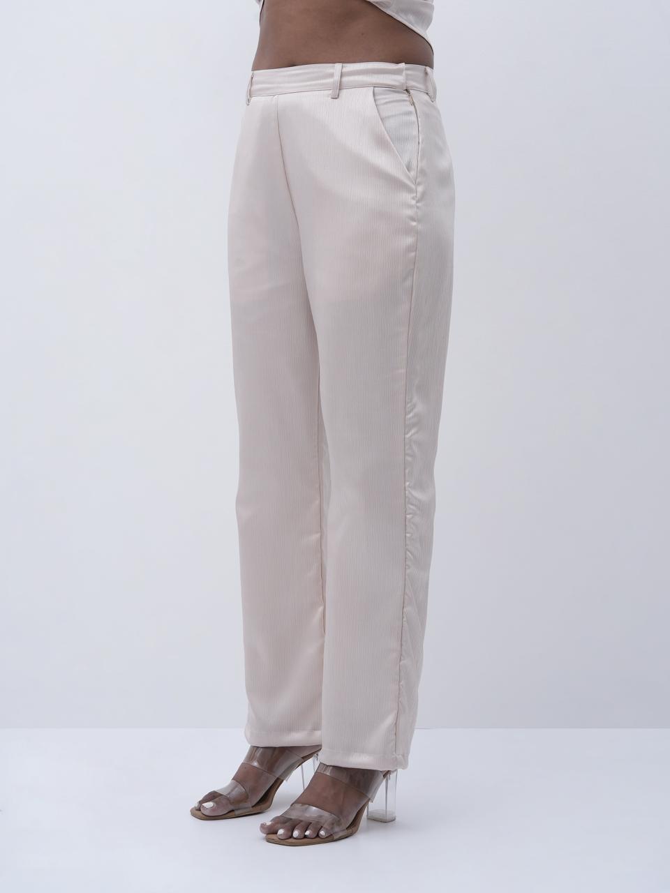 Light Beige Straight fit Pant