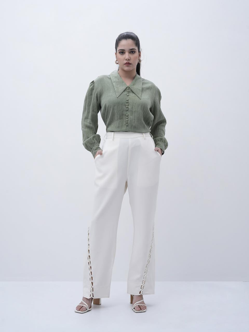 Wingtip Olive Green Shirt