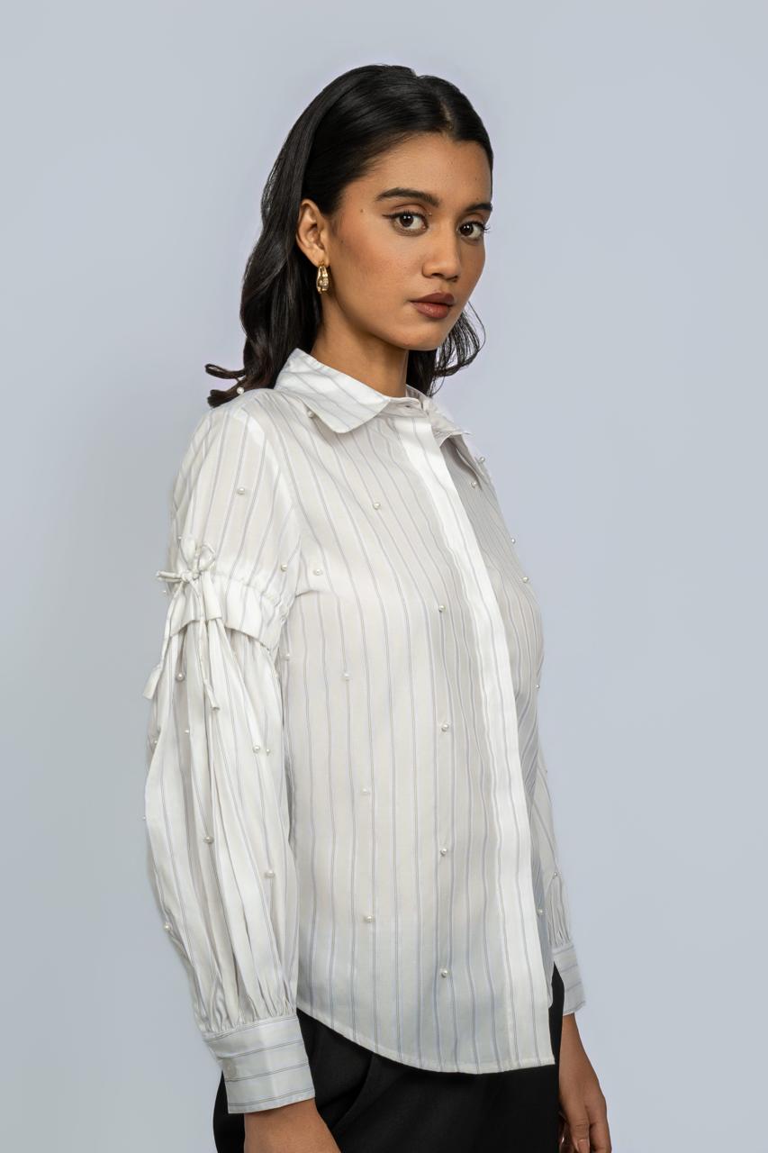 Ivory pearl shirt