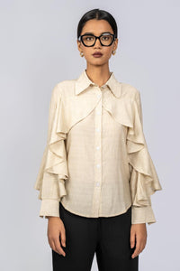 Beige Cascade top