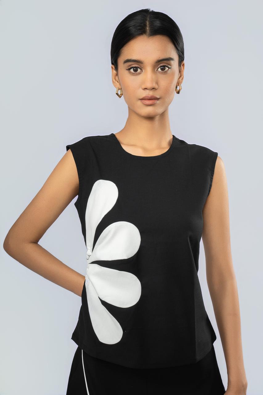 White Power Petal Top