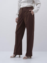 Brown Straight fit Pant