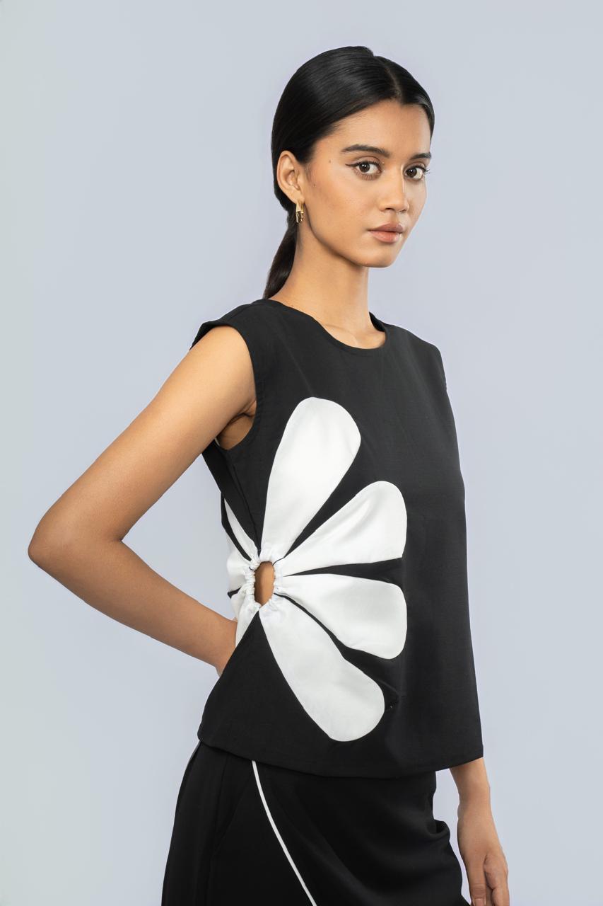 White Power Petal Top