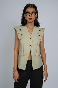 Sage Statement Waistcoat