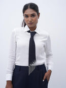 Pearl Drape Tie Dark Blue