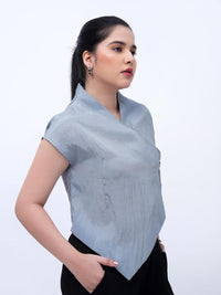 Side Button Gray Top