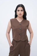 Structured waistcoat Top