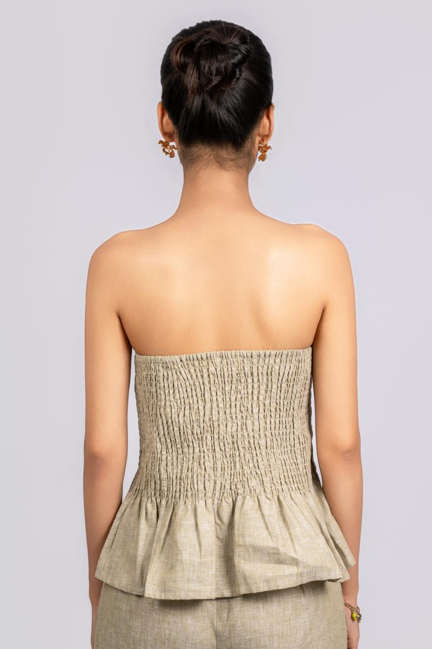 Linen off shoulder top
