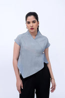 Side Button Gray Top