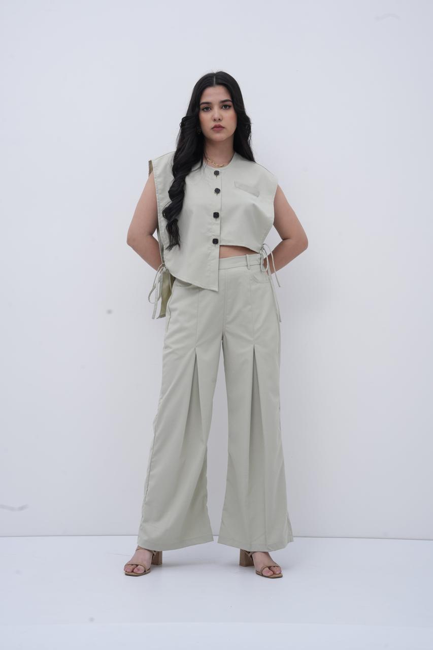 The Side-Tie Power Sage Green Bottom