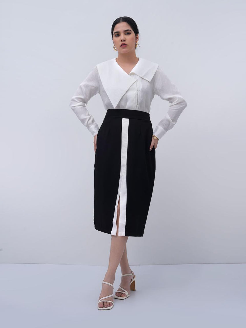 The Monochrome Authority Skirt