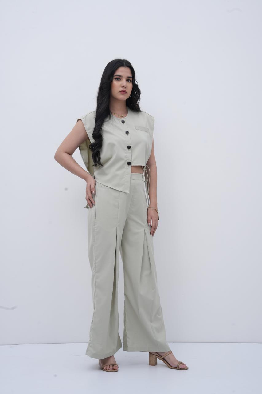 The Side-Tie Power Sage Green Bottom