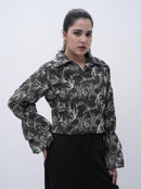 Monochrome Floral Top