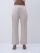 Light Beige Straight fit Pant