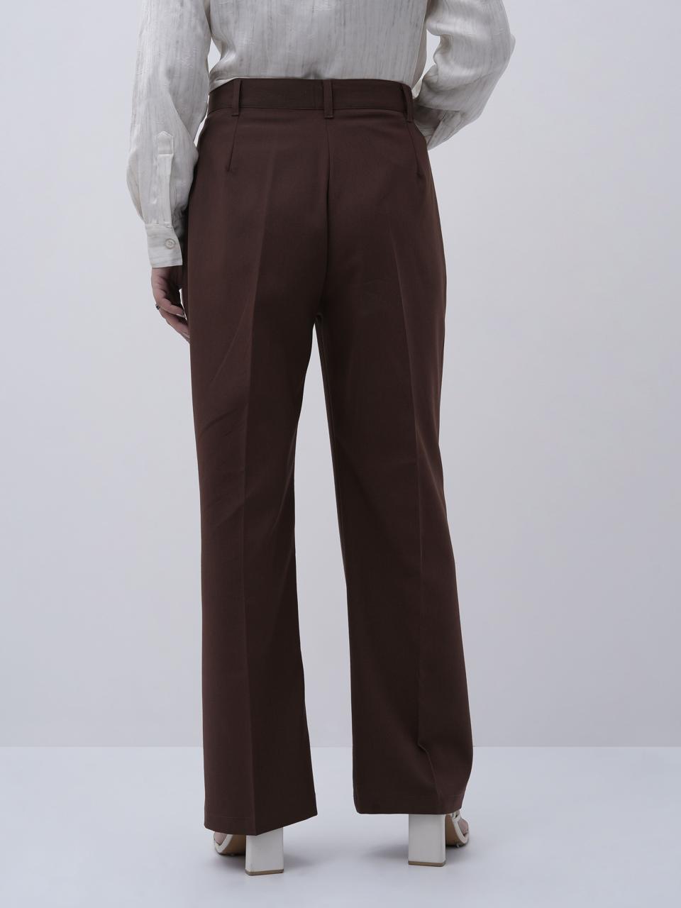 Brown Straight fit Pant