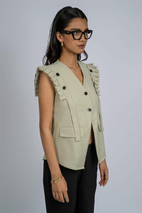 Sage Statement Waistcoat
