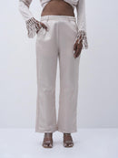 Light Beige Straight fit Pant