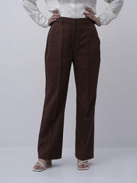 Brown Straight fit Pant