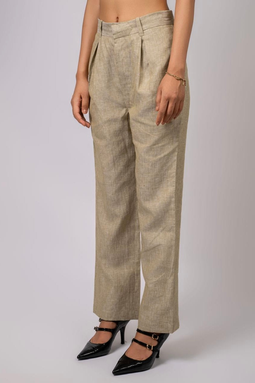 Linen Straight Fit Pants