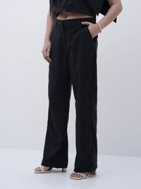 Blue Straight fit Pant