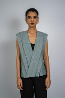Pleated Linen Jacket