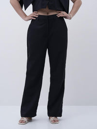 Blue Straight fit Pant