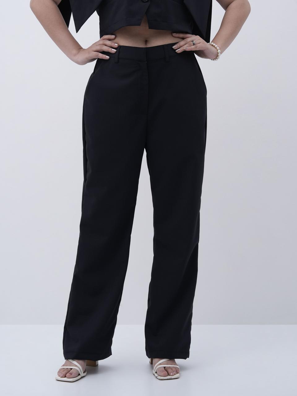 Blue Straight fit Pant