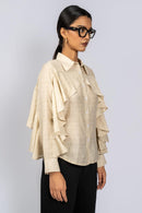 Beige Cascade top