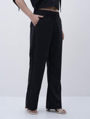 Blue Straight fit Pant