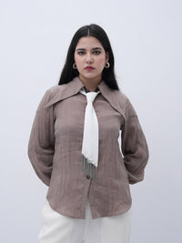 Pearl Drape Tie White