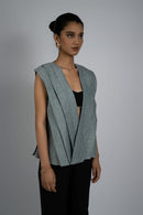 Pleated Linen Jacket