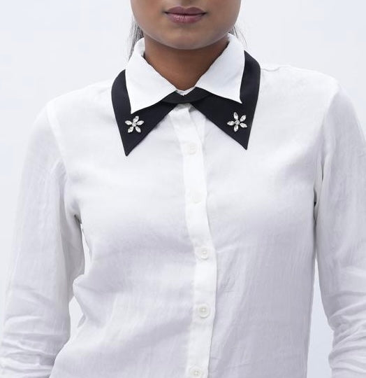 Embellished Classic Collar