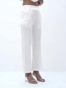 Pearl White Straight fit Pant