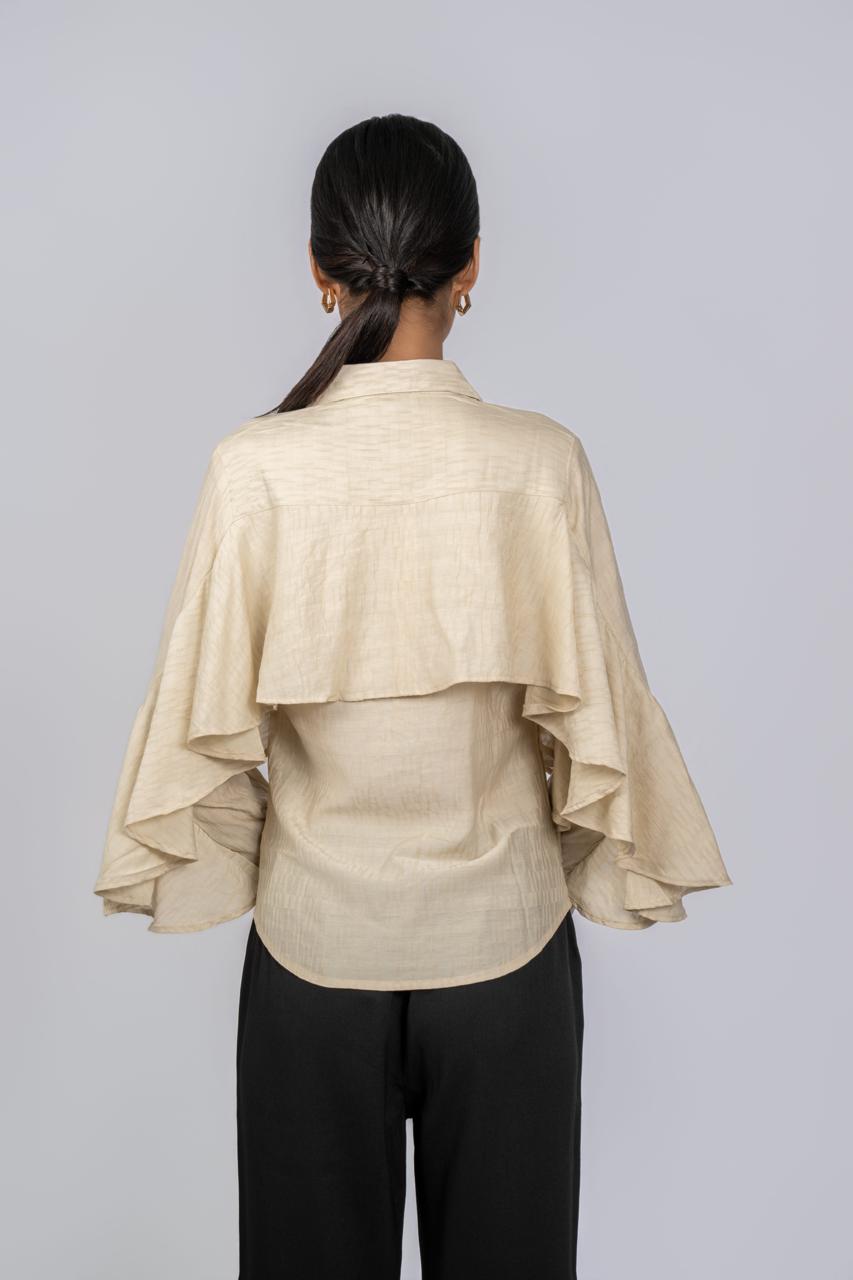Beige Cascade top