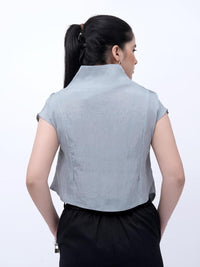 Side Button Gray Top