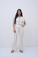 The Side-Tie Power White Top