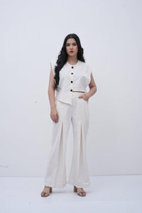 The Side-Tie Power White Top