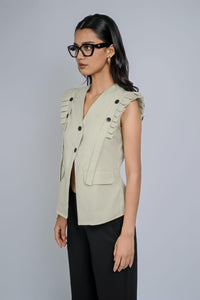 Sage Statement Waistcoat