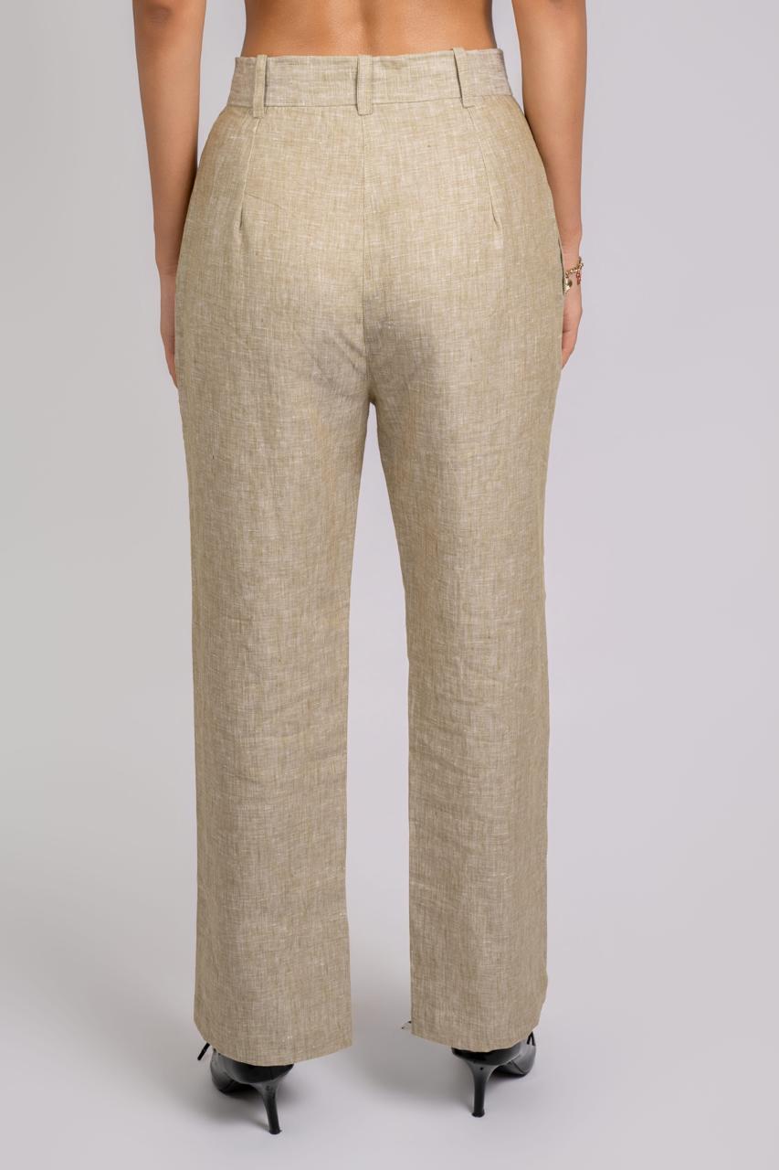Linen Straight Fit Pants