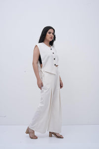 The Side-Tie Power White Top