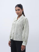 Floral Dream Pastel Green Shirt