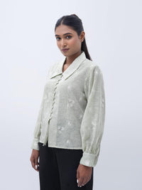 Floral Dream Pastel Green Shirt