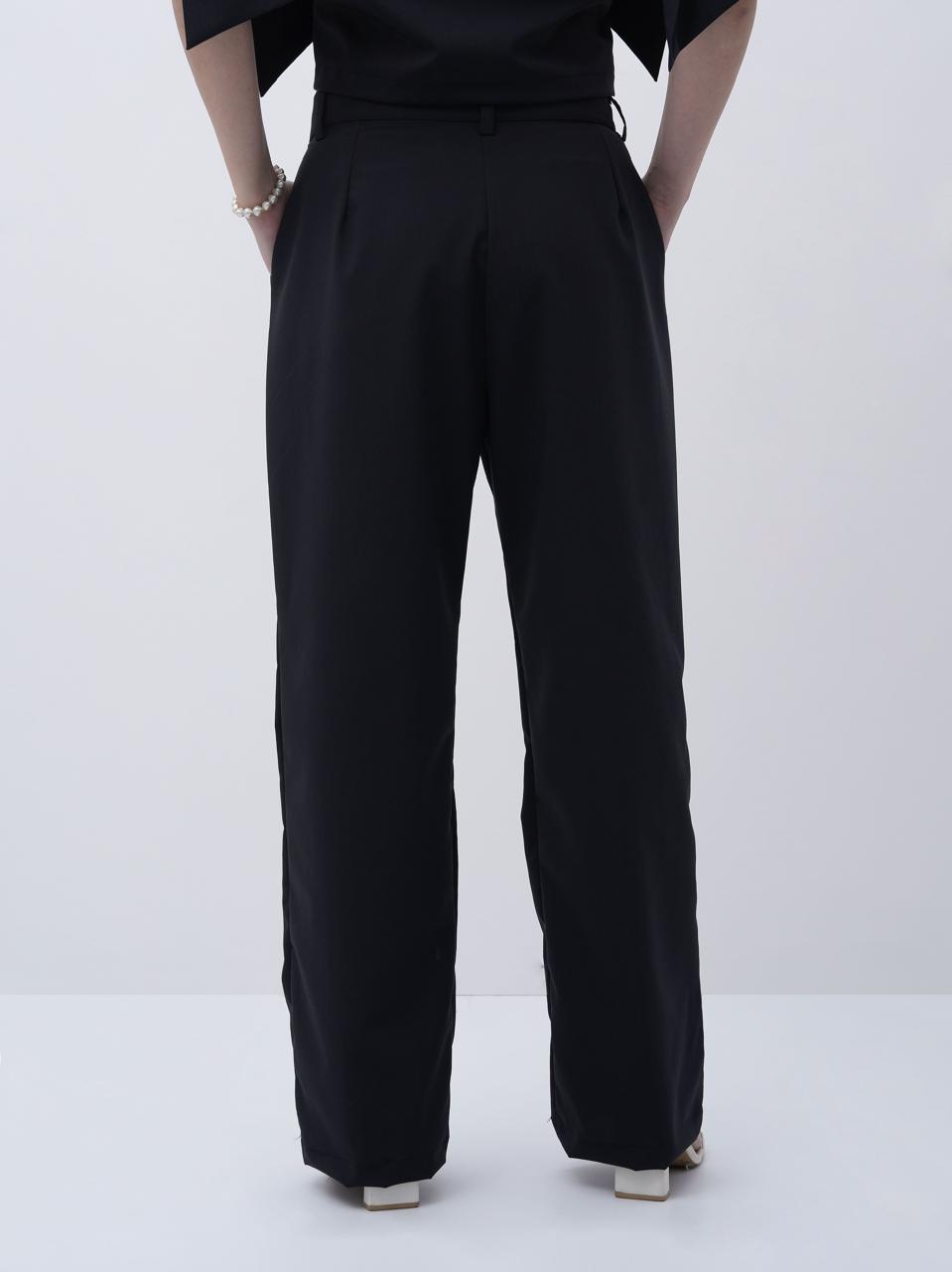 Blue Straight fit Pant
